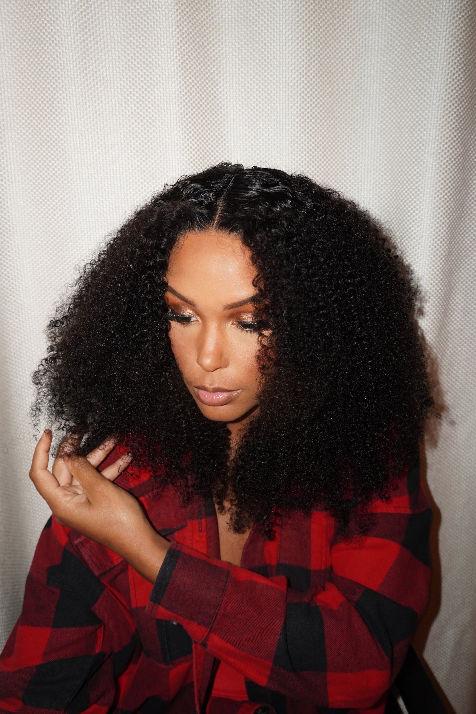 Tasha – Glueless Kinky Curly 4x4 Lace Front Wigs