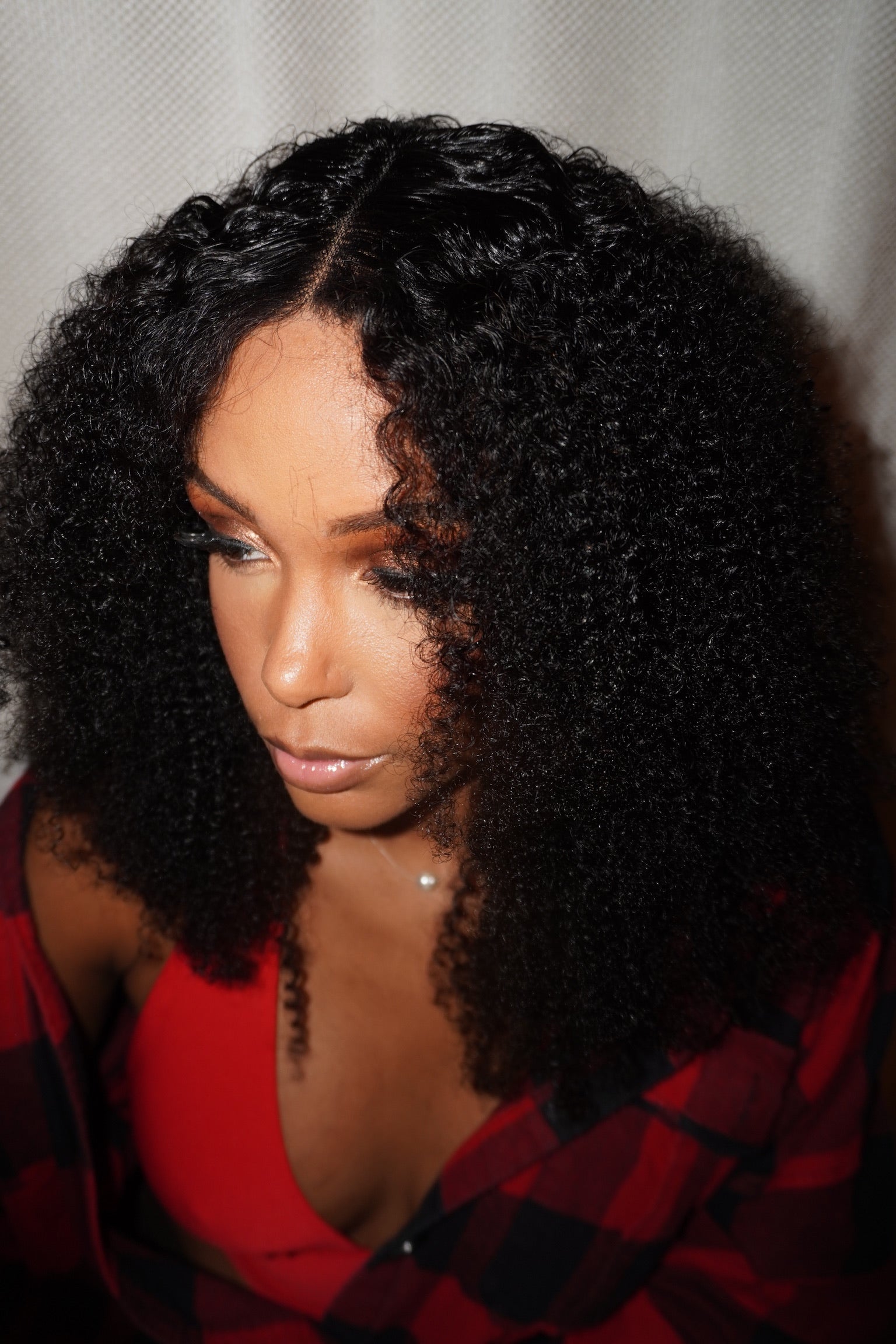 Tasha – Glueless Kinky Curly 4x4 Lace Front Wigs